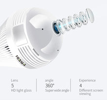 Load image into Gallery viewer, FREDI Fisheye Bulb Lamp Panoramic IP Camera