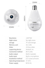 Load image into Gallery viewer, FREDI Fisheye Bulb Lamp Panoramic IP Camera