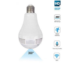 Load image into Gallery viewer, FREDI Fisheye Bulb Lamp Panoramic IP Camera
