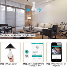 Load image into Gallery viewer, FREDI Fisheye Bulb Lamp Panoramic IP Camera