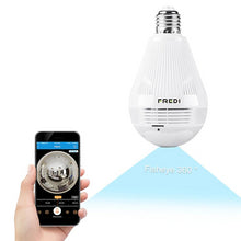 Load image into Gallery viewer, FREDI Fisheye Bulb Lamp Panoramic IP Camera
